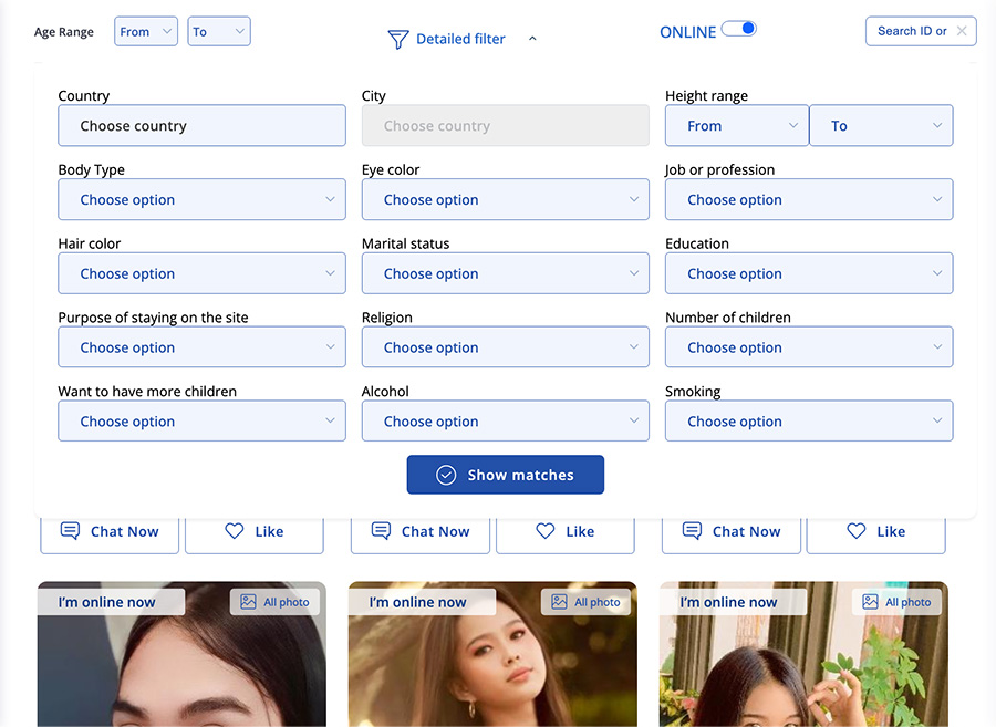 sakuradate search filters